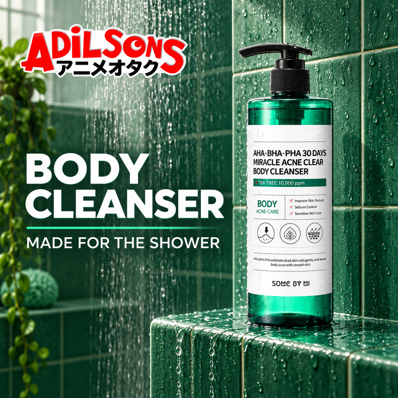 Adilsons Beauty SOME BY MI body cleanser ad: BODY CLEANSER — MADE FOR THE SHOWER