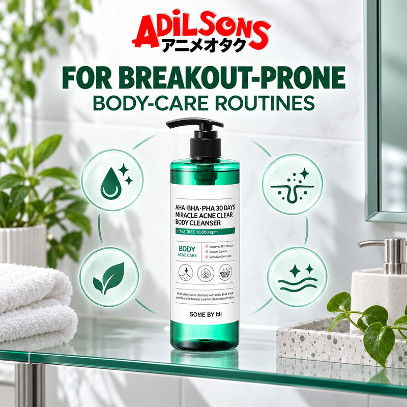 Adilsons Beauty SOME BY MI body cleanser ad: FOR BREAKOUT-PRONE — BODY-CARE ROUTINES