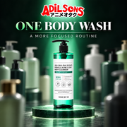 Adilsons Beauty SOME BY MI body cleanser ad: ONE BODY WASH — A MORE FOCUSED ROUTINE
