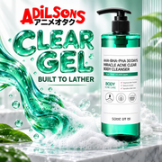 Adilsons Beauty SOME BY MI body cleanser ad: CLEAR GEL — BUILT TO LATHER