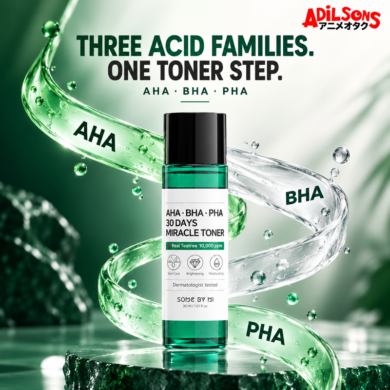 SOME BY MI AHA-BHA-PHA 30 Days Miracle Toner 30ml creative: tri-acid consolidation.