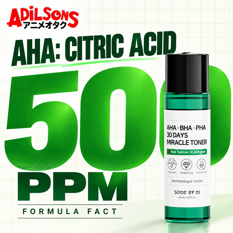 SOME BY MI AHA-BHA-PHA 30 Days Miracle Toner 30ml creative: AHA formula fact.