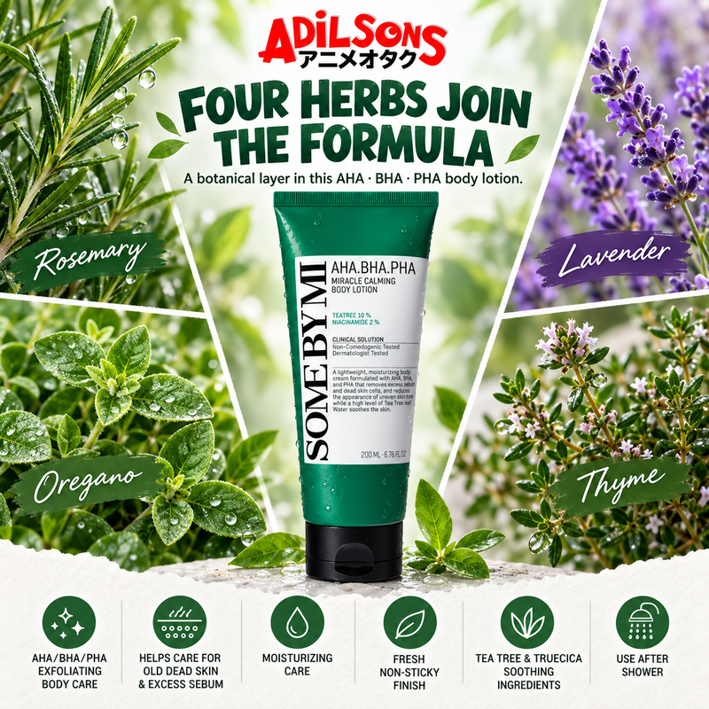 Adilsons Beauty creative for SOME BY MI Miracle Calming Body Lotion 200ML: FOUR HERBS JOIN THE FORMULA