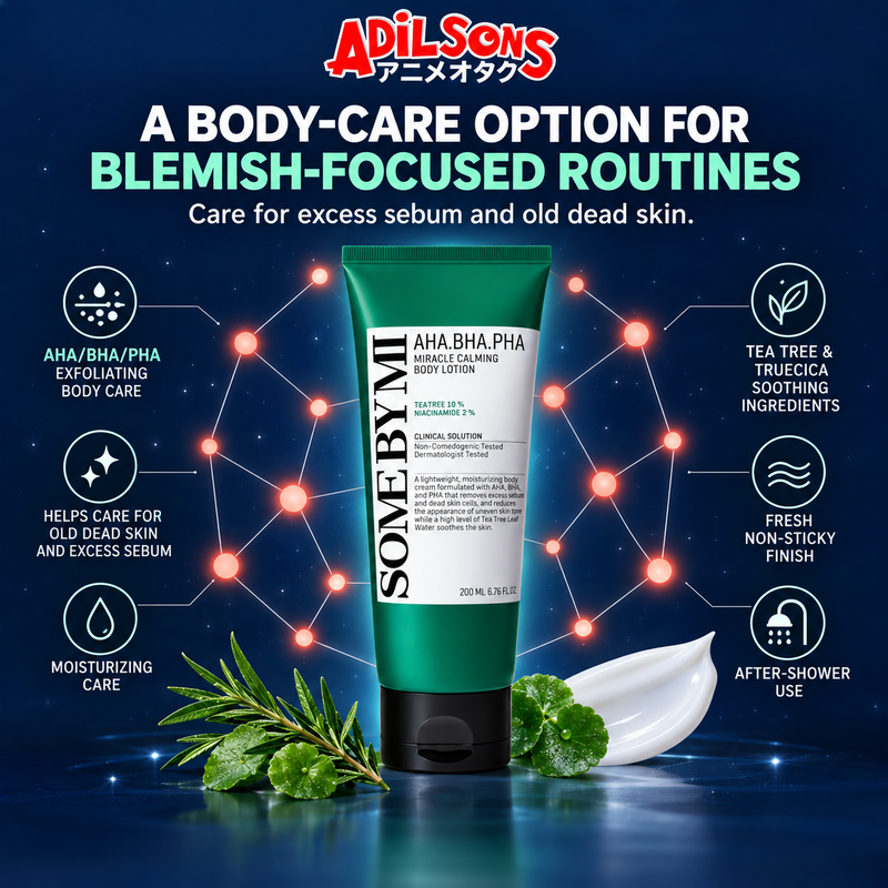 Adilsons Beauty creative for SOME BY MI Miracle Calming Body Lotion 200ML: A BODY-CARE OPTION FOR BLEMISH-FOCUSED ROUTINES