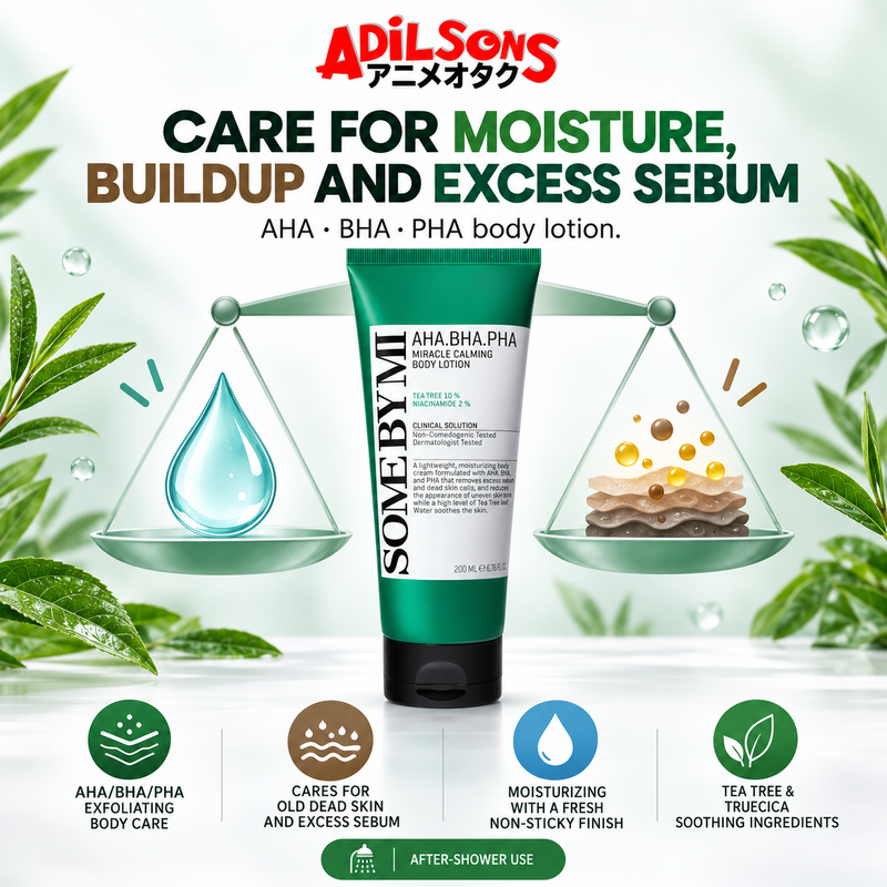 Adilsons Beauty creative for SOME BY MI Miracle Calming Body Lotion 200ML: CARE FOR MOISTURE, BUILDUP AND EXCESS SEBUM