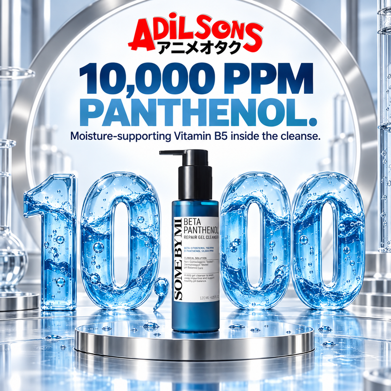 The cleanser formula contains 10,000 ppm Panthenol for moisture support.