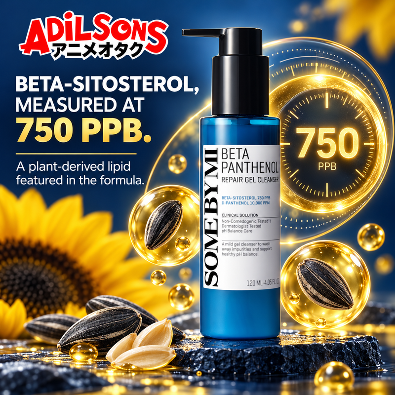 Beta-Sitosterol measured at 750 ppb is a plant-derived lipid in the formula.