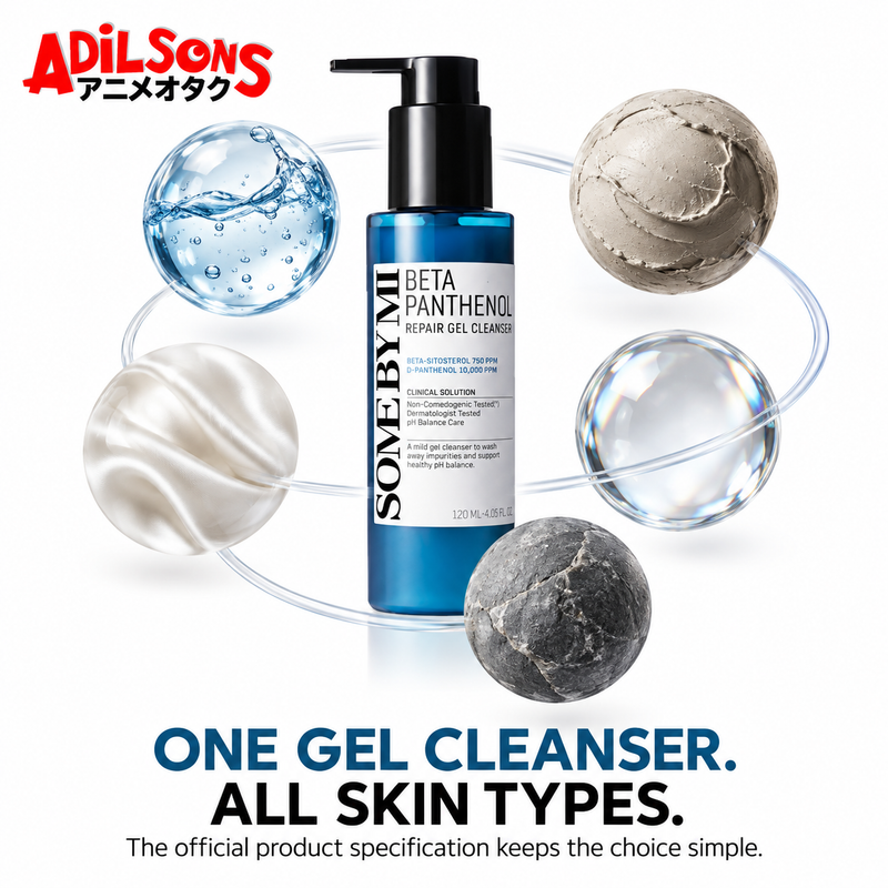 One gel cleanser officially specified for all skin types.