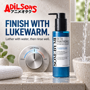 Lather with water and finish with a lukewarm rinse.