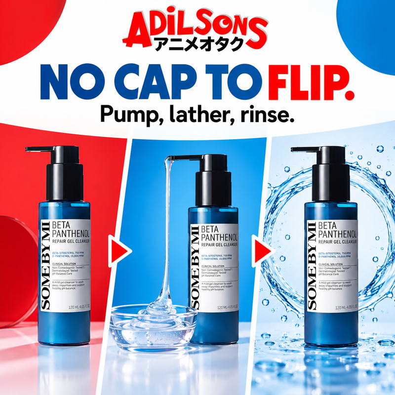 Pump, lather and rinse without a cap to flip.