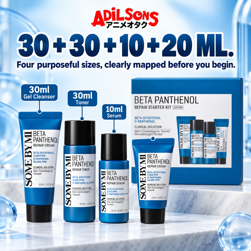 30 + 30 + 10 + 20 ML. Four purposeful sizes, clearly mapped before you begin.