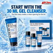 START WITH THE 30 ML GEL CLEANSER. The first step creates a clean opening for the kit.