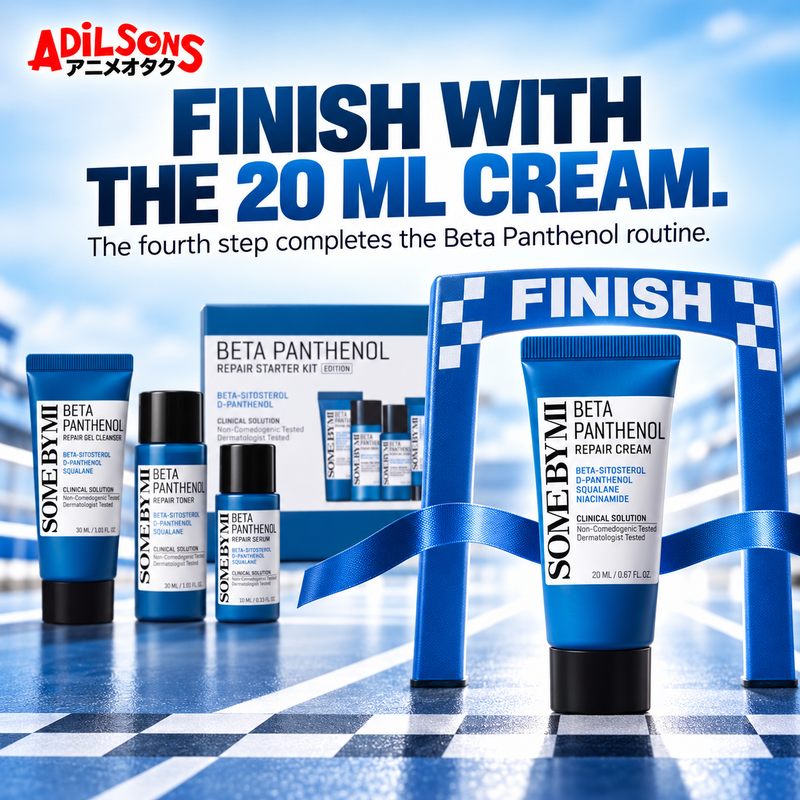 FINISH WITH THE 20 ML CREAM. The fourth step completes the Beta Panthenol routine.
