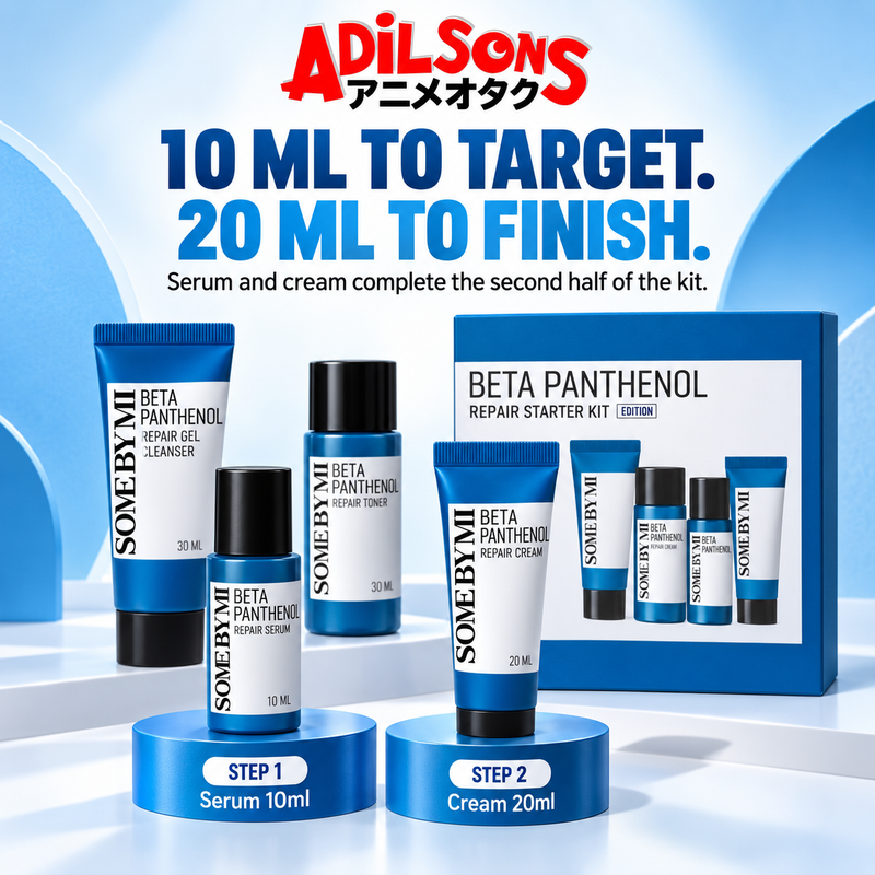 10 ML TO TARGET. 20 ML TO FINISH. Serum and cream complete the second half of the kit.