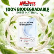 Adilsons Beauty SOME BY MI AHA-BHA-PHA mask ad: 100% BIODEGRADABLE — SHEET MATERIAL