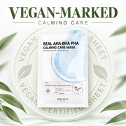 Adilsons Beauty SOME BY MI AHA-BHA-PHA mask ad: VEGAN-MARKED — CALMING CARE