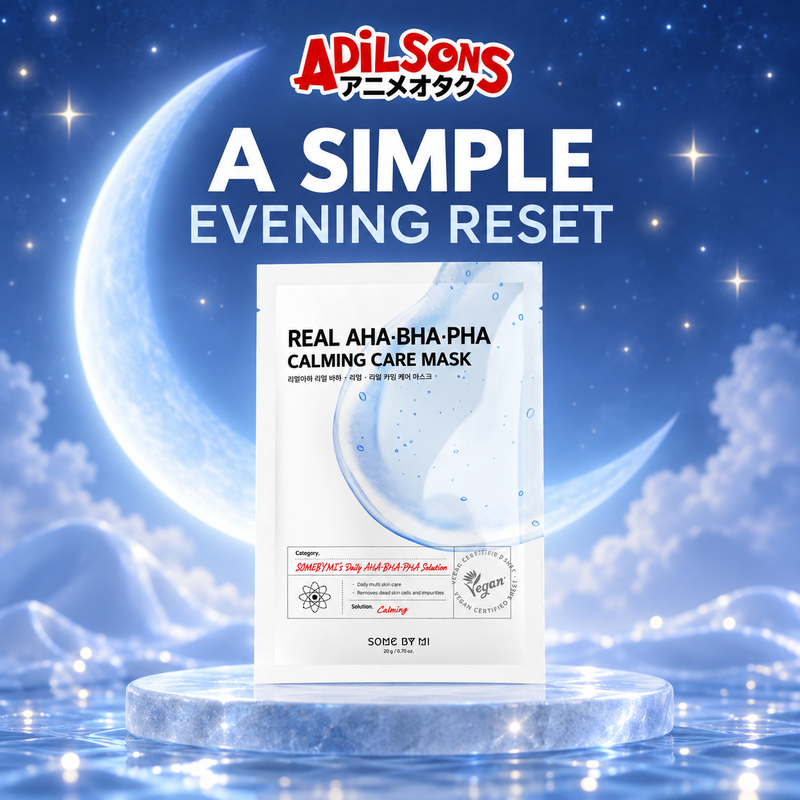 Adilsons Beauty SOME BY MI AHA-BHA-PHA mask ad: A SIMPLE — EVENING RESET