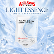 Adilsons Beauty SOME BY MI AHA-BHA-PHA mask ad: LIGHT ESSENCE — SHEET-MASK COMFORT