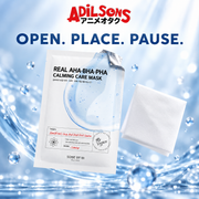 Adilsons Beauty SOME BY MI AHA-BHA-PHA mask ad: OPEN. PLACE. PAUSE.