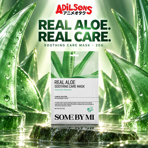 SOME BY MI Real Aloe Soothing Care Mask 20g creative: Real Aloe hero.