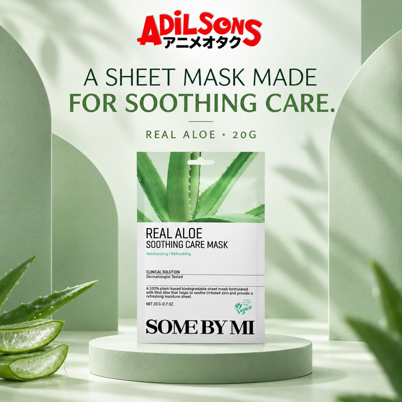 SOME BY MI Real Aloe Soothing Care Mask 20g creative: soothing-care positioning.