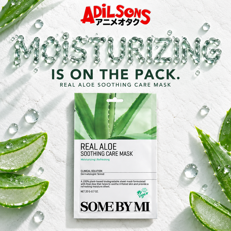 SOME BY MI Real Aloe Soothing Care Mask 20g creative: moisturizing positioning.