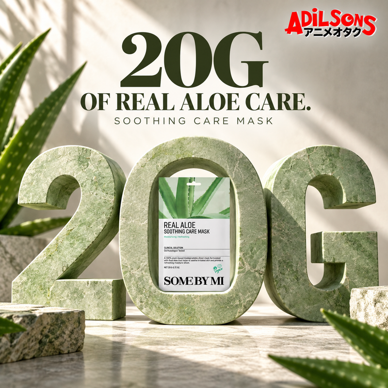 SOME BY MI Real Aloe Soothing Care Mask 20g creative: 20g exact format.