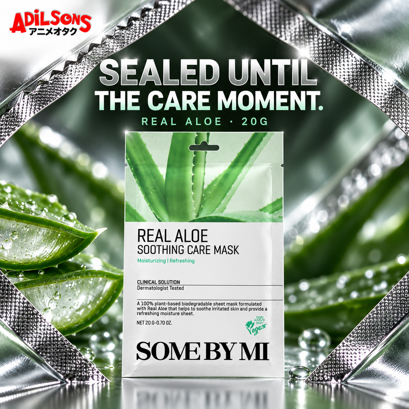 SOME BY MI Real Aloe Soothing Care Mask 20g creative: sealed format.