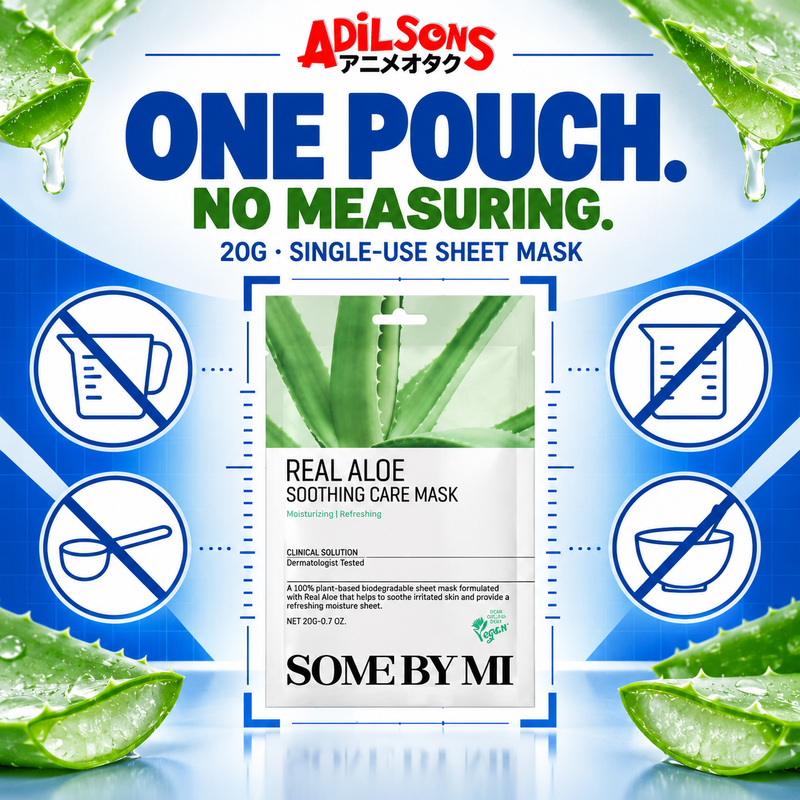 SOME BY MI Real Aloe Soothing Care Mask 20g creative: pre-portioned use.