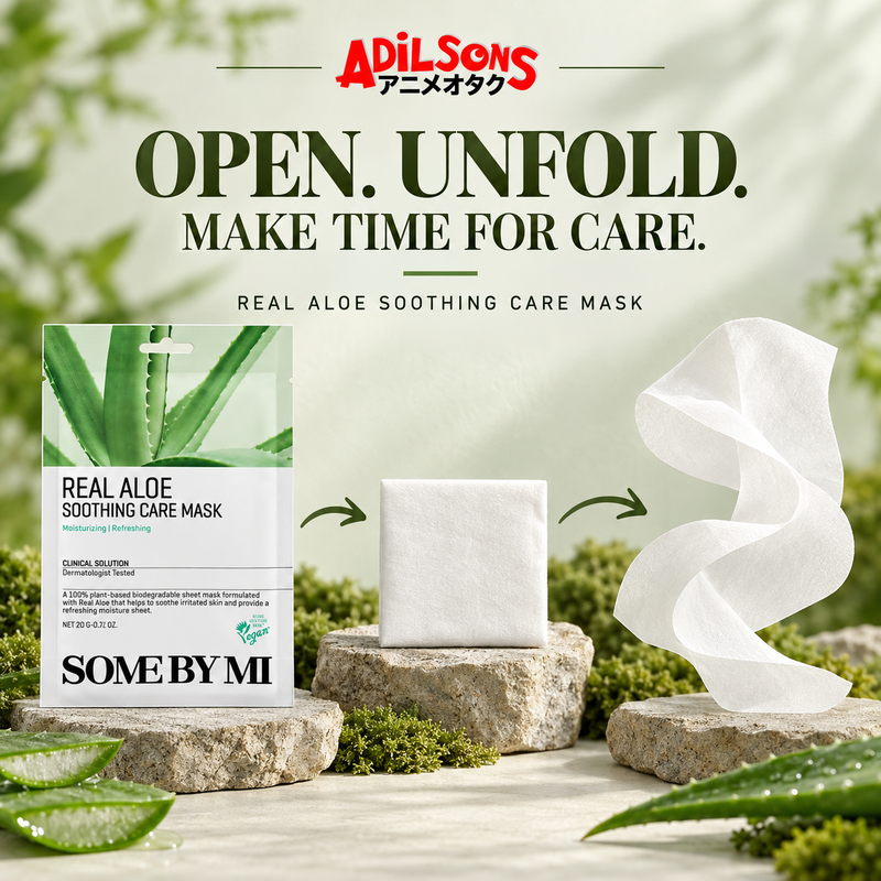 SOME BY MI Real Aloe Soothing Care Mask 20g creative: tear-open simplicity.