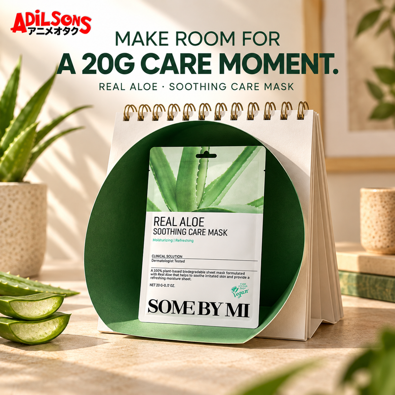 SOME BY MI Real Aloe Soothing Care Mask 20g creative: dedicated pause.