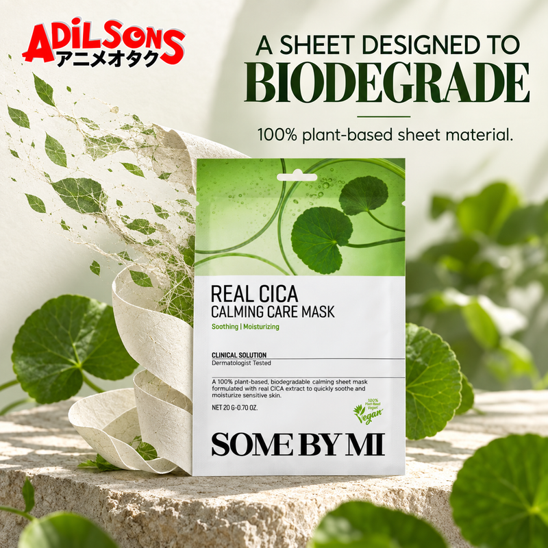Adilsons creative for SOME BY MI Real Cica Calming Care Mask 20G — A SHEET DESIGNED TO BIODEGRADE