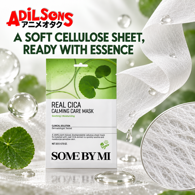 Adilsons creative for SOME BY MI Real Cica Calming Care Mask 20G — A SOFT CELLULOSE SHEET, READY WITH ESSENCE