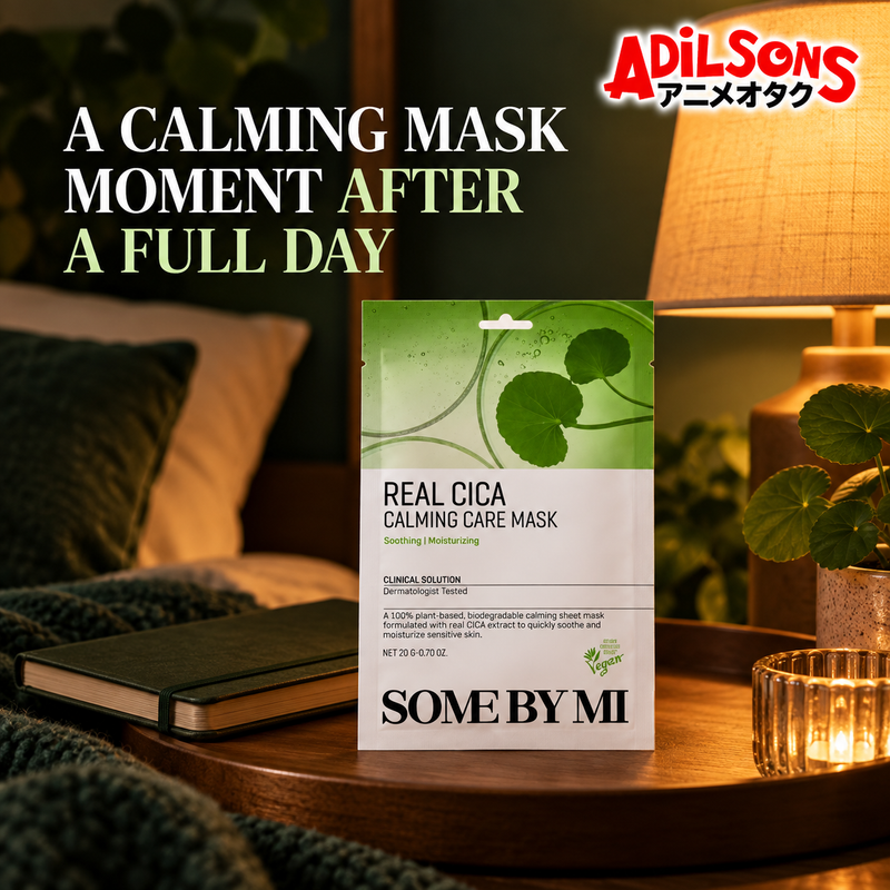 Adilsons creative for SOME BY MI Real Cica Calming Care Mask 20G — A CALMING MASK MOMENT AFTER A FULL DAY