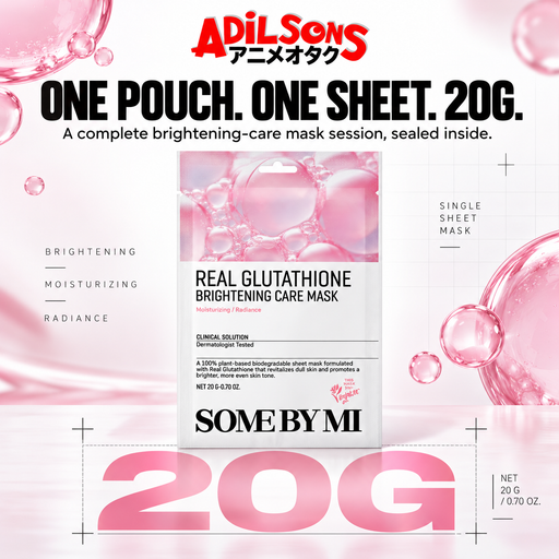 A single 20g pouch presented as one complete sheet-mask session.