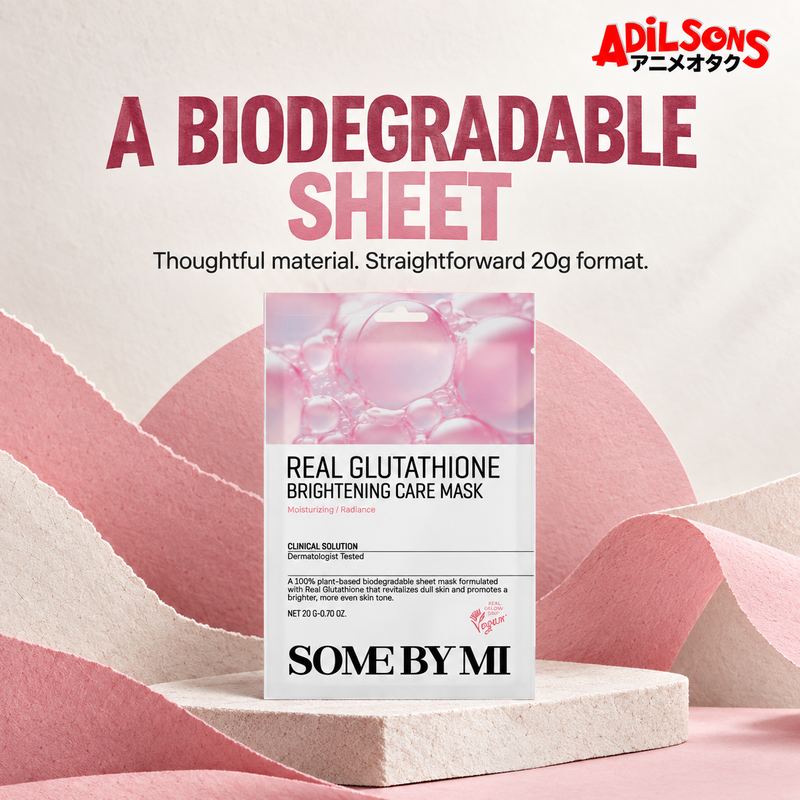 Pink and ivory paper forms spotlight the biodegradable sheet format.
