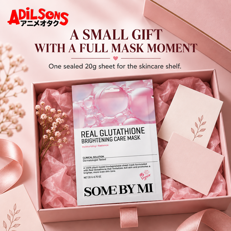 A pink gift drawer presents one sealed 20g mask as a small skincare gift.