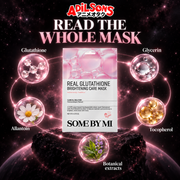 A pink constellation connects glutathione, glycerin, allantoin, tocopherol and botanical extracts.