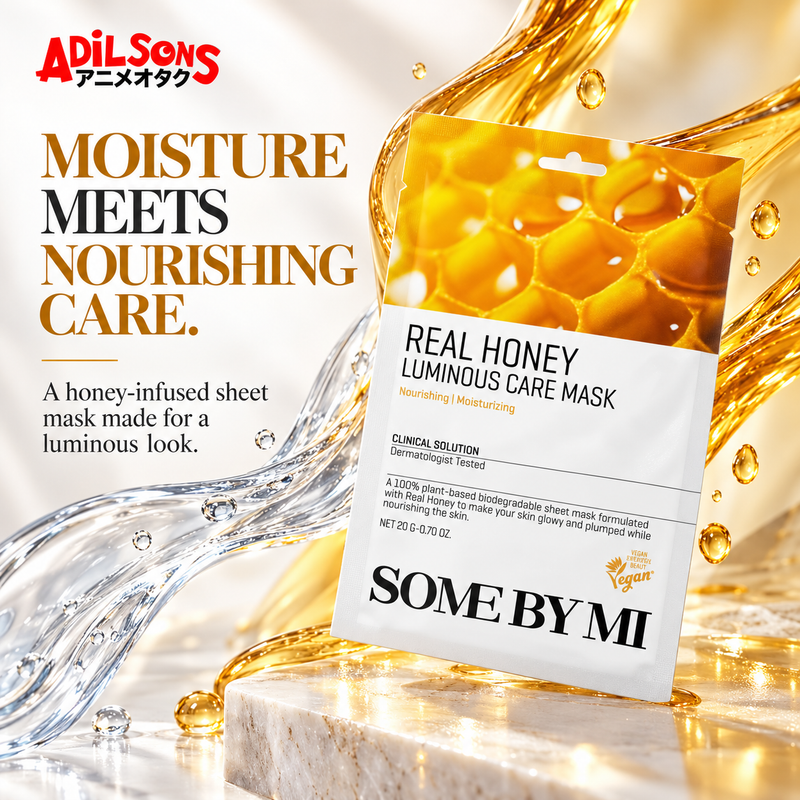 SOME BY MI Real Honey Luminous Care Mask 20g creative 3: MOISTURE MEETS NOURISHING CARE.
