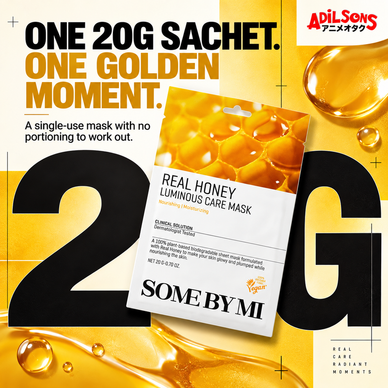 SOME BY MI Real Honey Luminous Care Mask 20g creative 4: ONE 20G SACHET. ONE GOLDEN MOMENT.