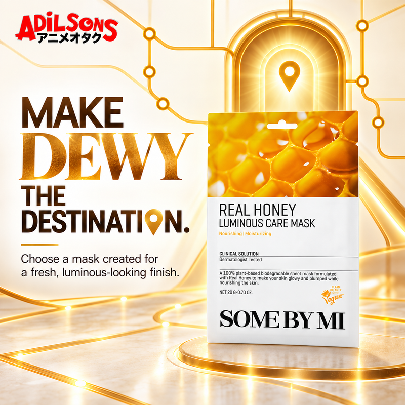 SOME BY MI Real Honey Luminous Care Mask 20g creative 6: MAKE DEWY THE DESTINATION.