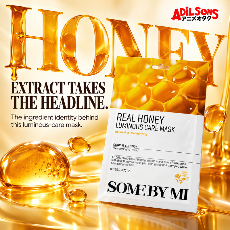 SOME BY MI Real Honey Luminous Care Mask 20g creative 8: HONEY EXTRACT TAKES THE HEADLINE.