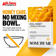 SOME BY MI Real Honey Luminous Care Mask 20g creative 10: HONEY CARE. NO MIXING BOWL.
