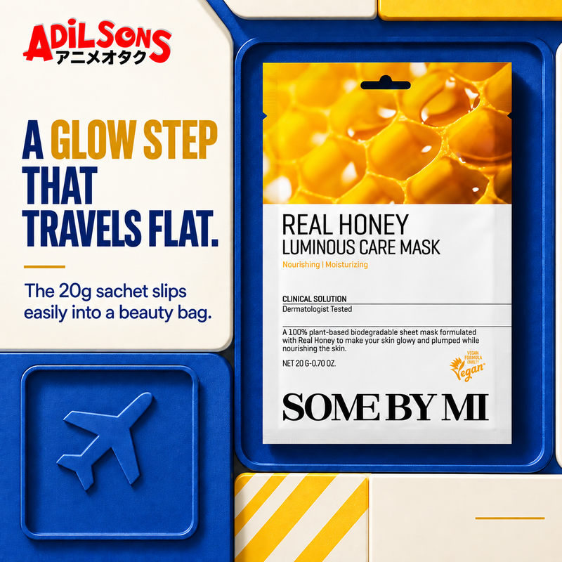 SOME BY MI Real Honey Luminous Care Mask 20g creative 11: A GLOW STEP THAT TRAVELS FLAT.