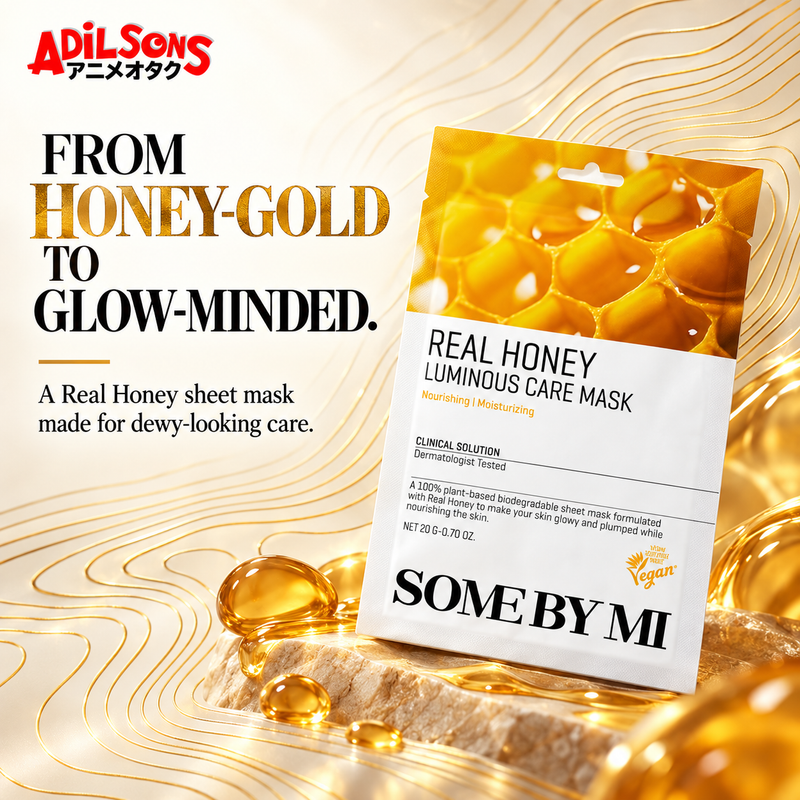 SOME BY MI Real Honey Luminous Care Mask 20g creative 14: FROM HONEY-GOLD TO GLOW-MINDED.