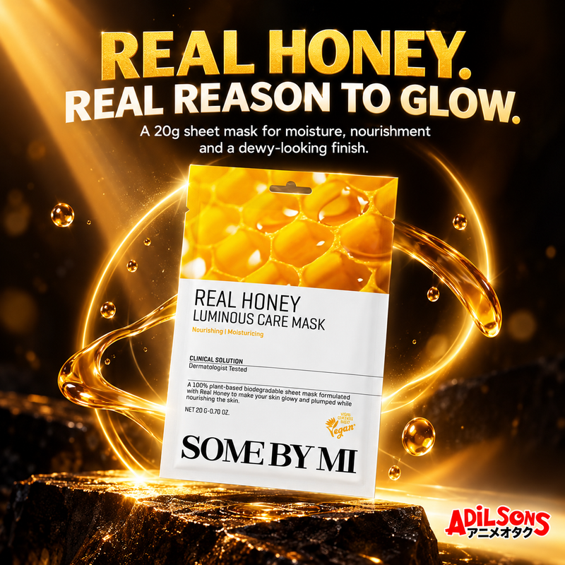 SOME BY MI Real Honey Luminous Care Mask 20g creative 20: REAL HONEY. REAL REASON TO GLOW.