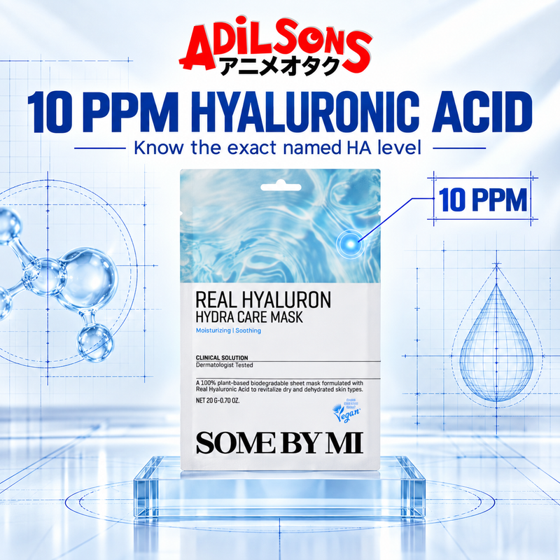 Adilsons ad for SOME BY MI Real Hyaluron Hydra Care Mask 20g: 10 PPM HYALURONIC ACID