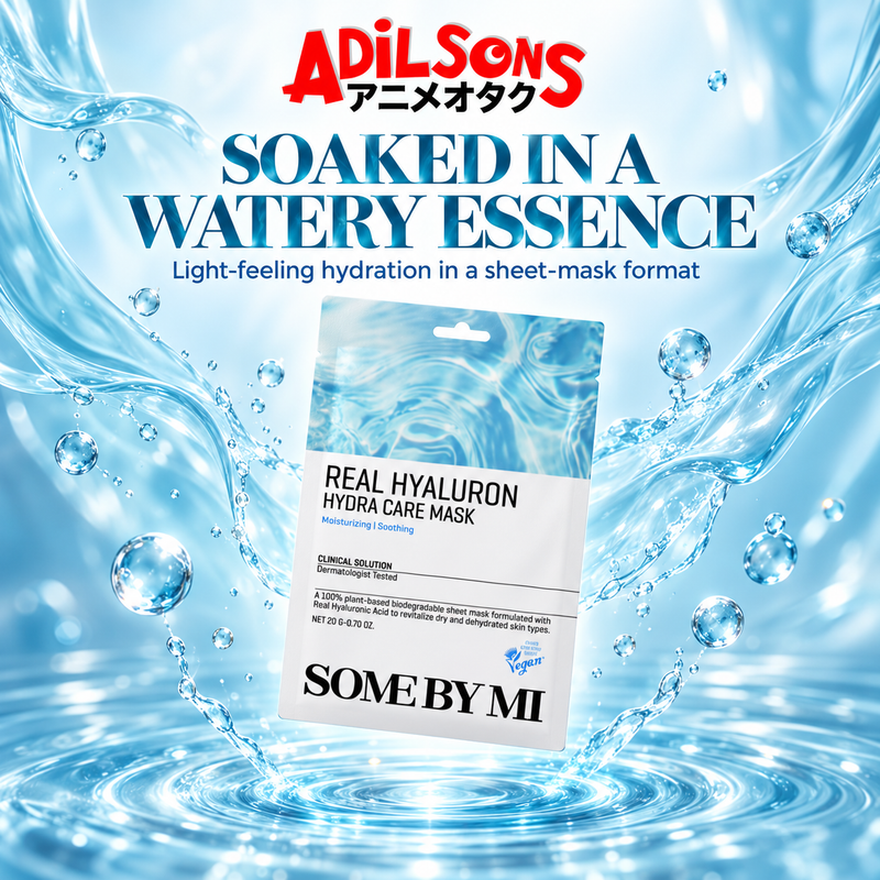 Adilsons ad for SOME BY MI Real Hyaluron Hydra Care Mask 20g: SOAKED IN A WATERY ESSENCE