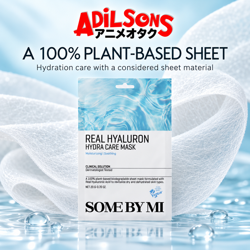 Adilsons ad for SOME BY MI Real Hyaluron Hydra Care Mask 20g: A 100% PLANT-BASED SHEET