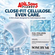Adilsons ad for SOME BY MI Real Hyaluron Hydra Care Mask 20g: CLOSE-FIT CELLULOSE. EVEN CARE.